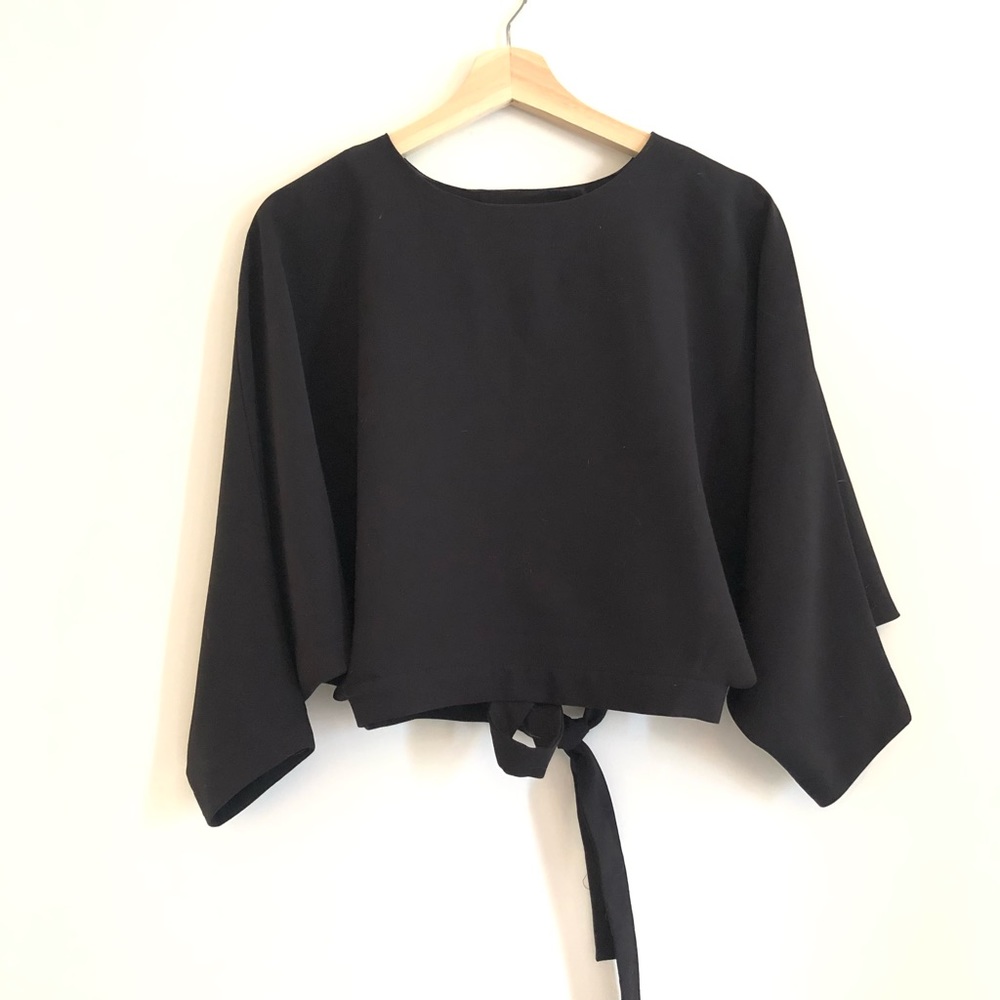 Farrow Batwing draped top open back